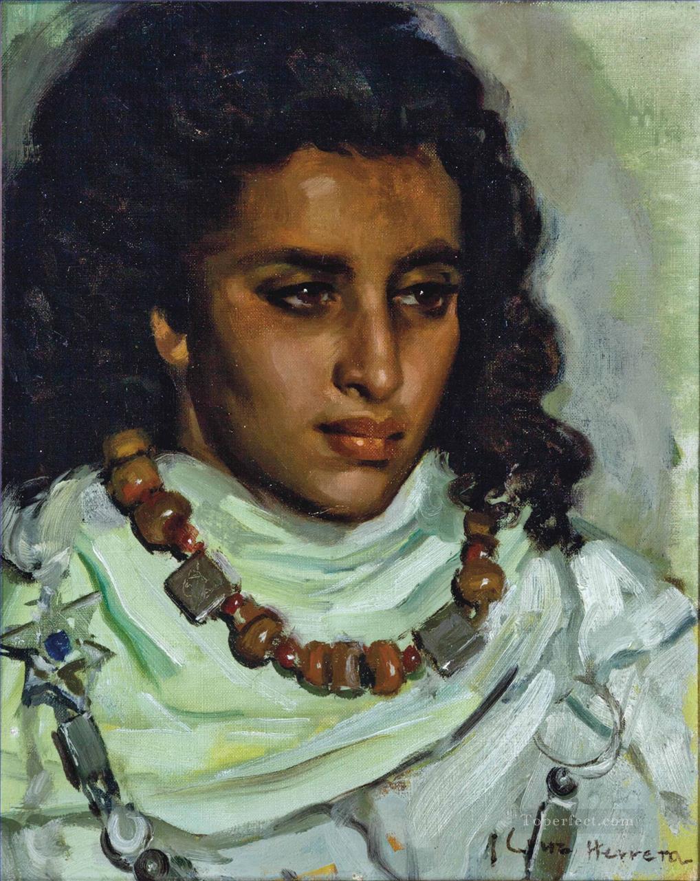 A Moroccan Beauty Jose Cruz Herrera genre Araber Oil Paintings